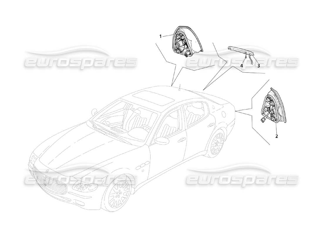 eine teilezeichnung aus dem maserati qtp. (2003) 4.2 teilekatalog