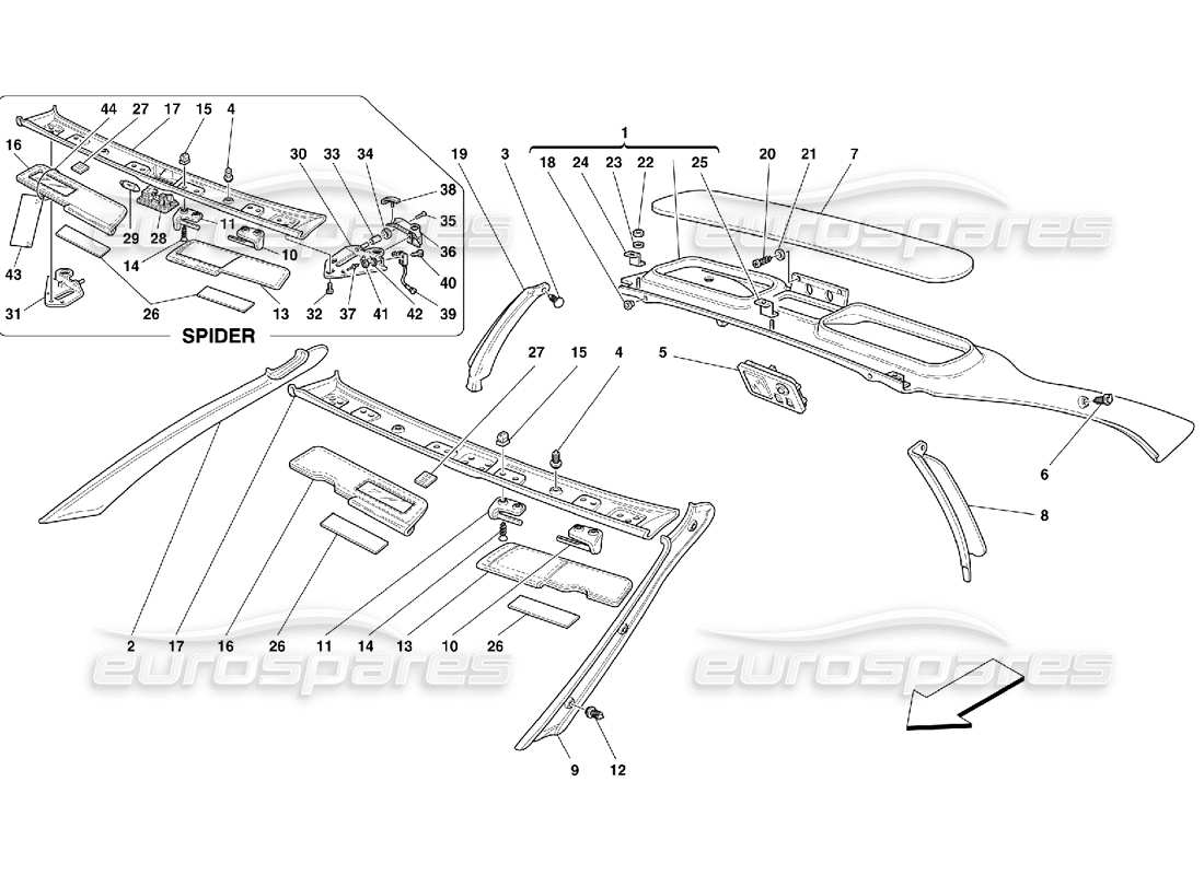 teilediagramm mit der teilenummer 64525300