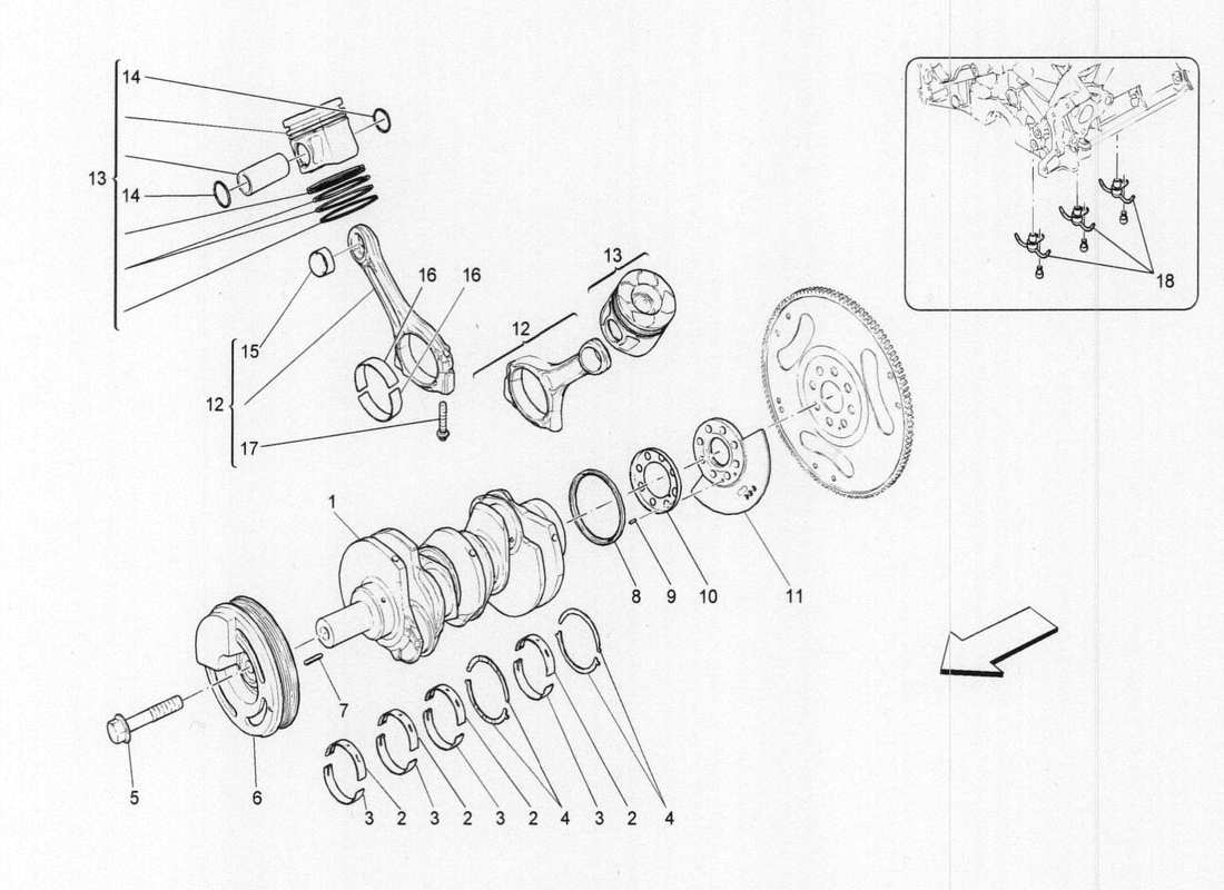 teilediagramm mit der teilenummer 46328043