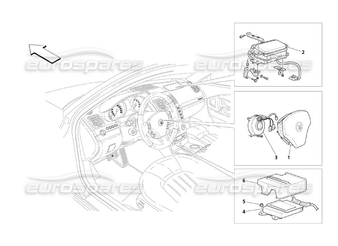 ein Teilediagramm aus dem Maserati QTP. (2003) 4.2 Teilekatalog