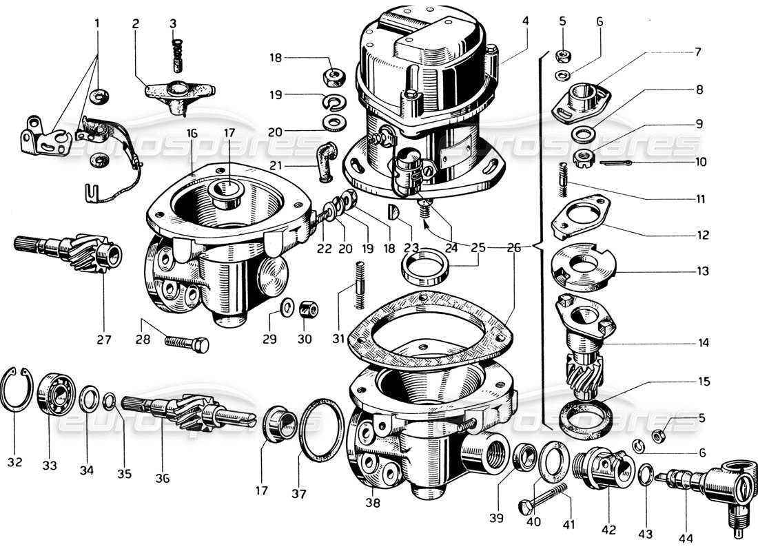 eine teilezeichnung aus dem ferrari 330 gtc coupe teilekatalog