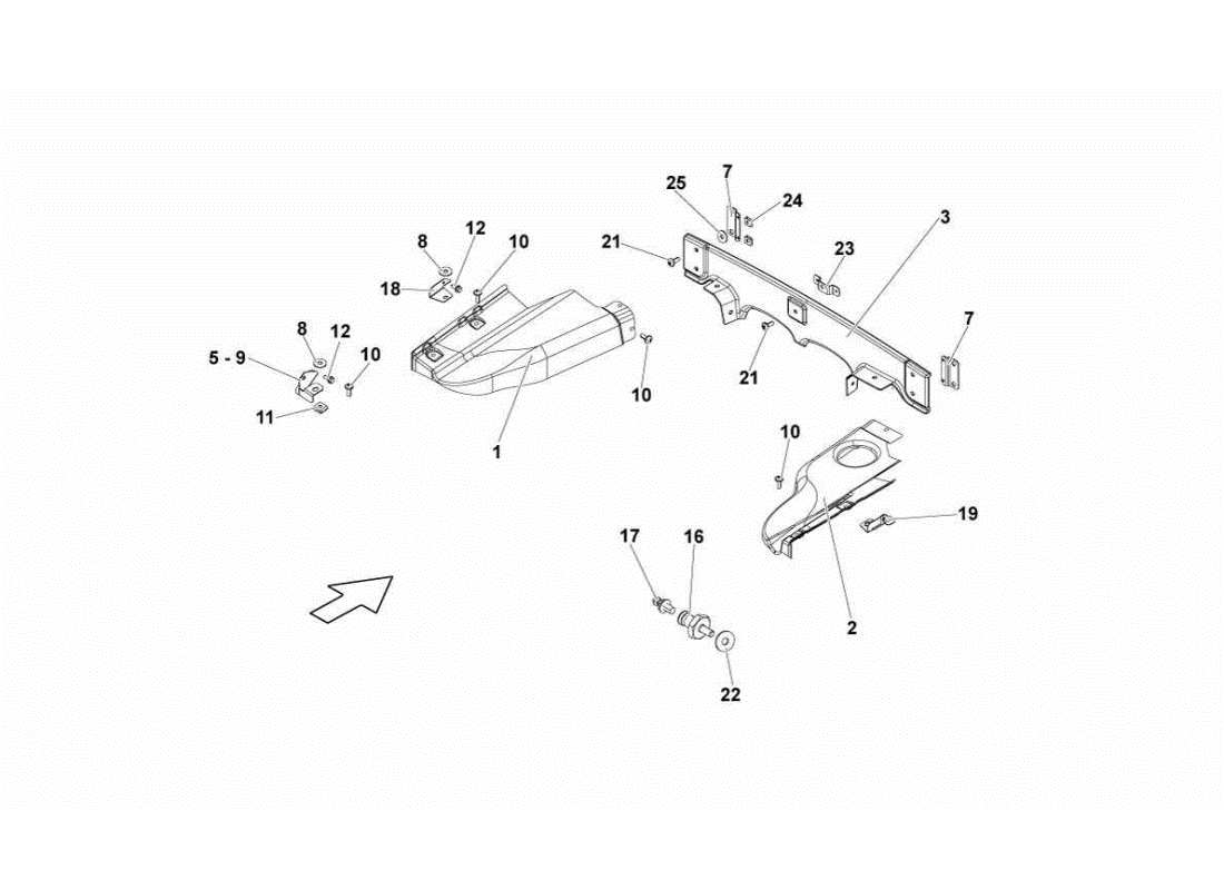 eine teilezeichnung aus dem lamborghini gallardo sts ii sc teilekatalog