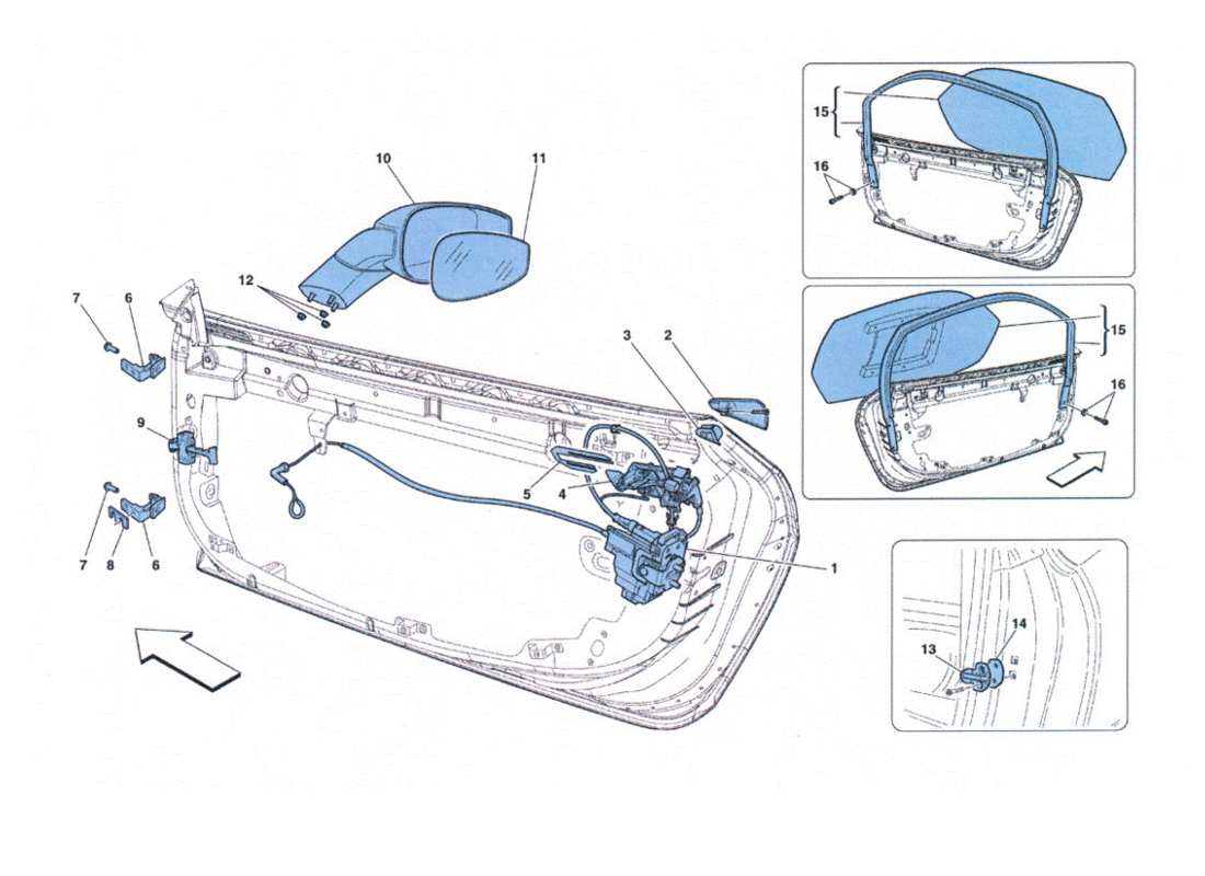 ein Teilediagramm aus dem Ferrari 458 Challenge-Teilekatalog