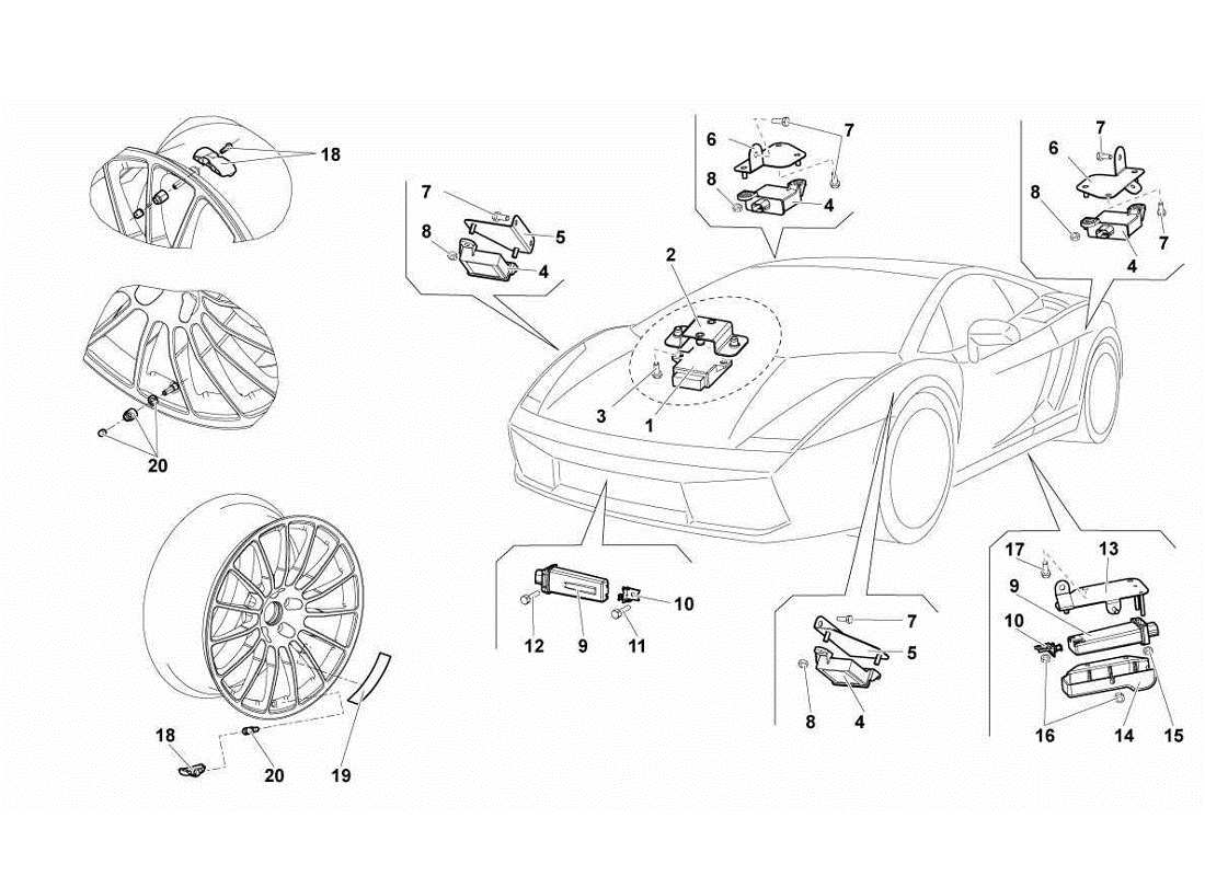 lamborghini gallardo lp570-4s perform tpms-systemteildiagramm