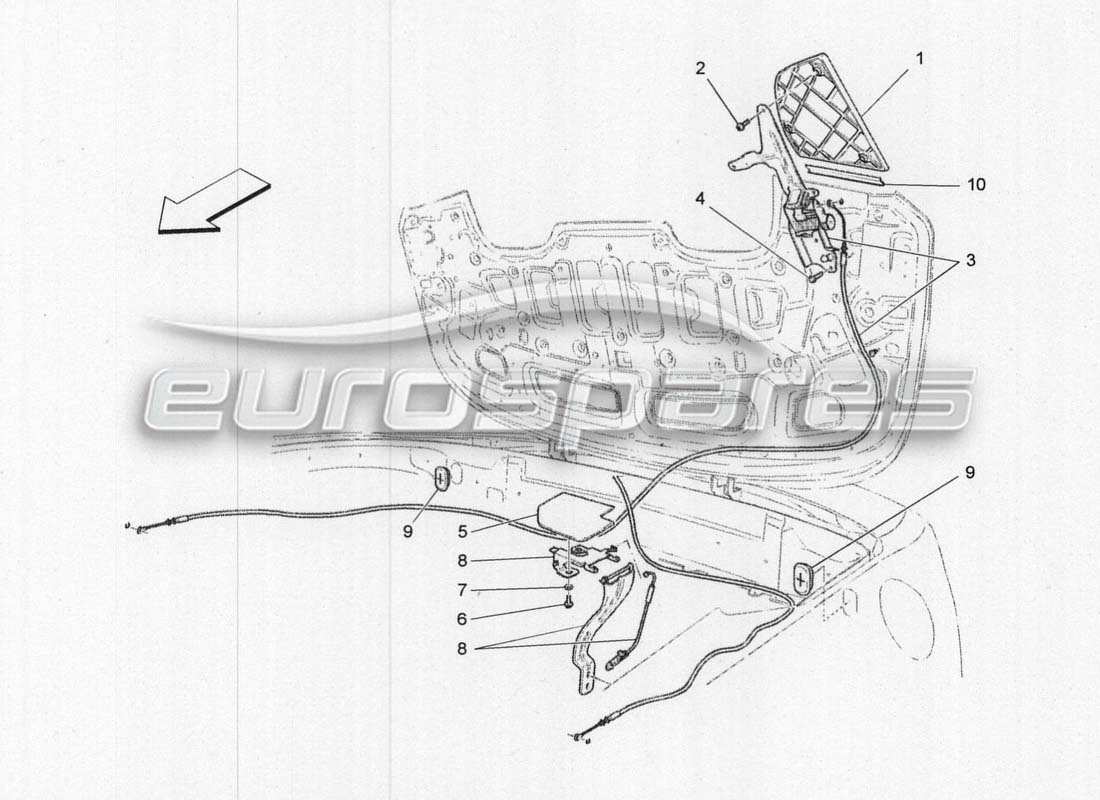 maserati grancabrio mc centenario elektrisches system: klappen-teilediagramm