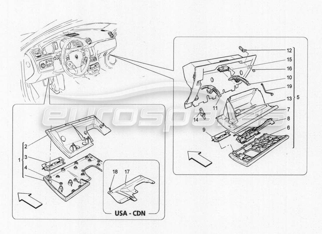 maserati granturismo special edition handschuhfächer ersatzteildiagramm