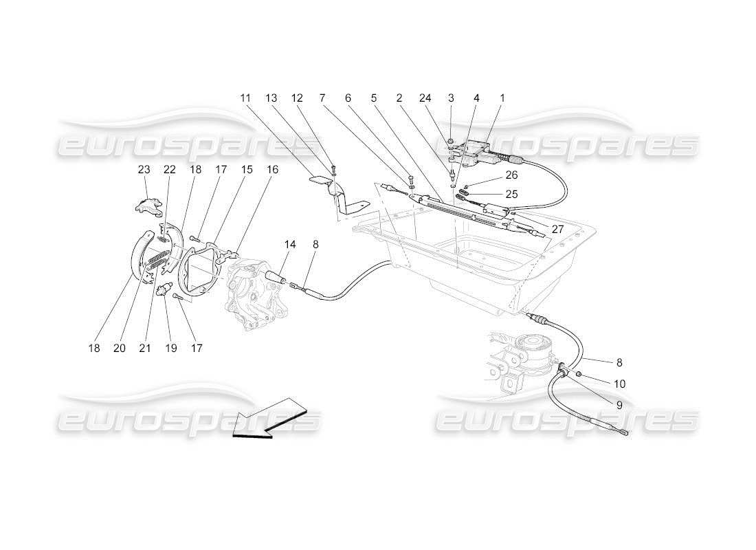 maserati qtp. (2011) 4.7 auto handbremse ersatzteildiagramm