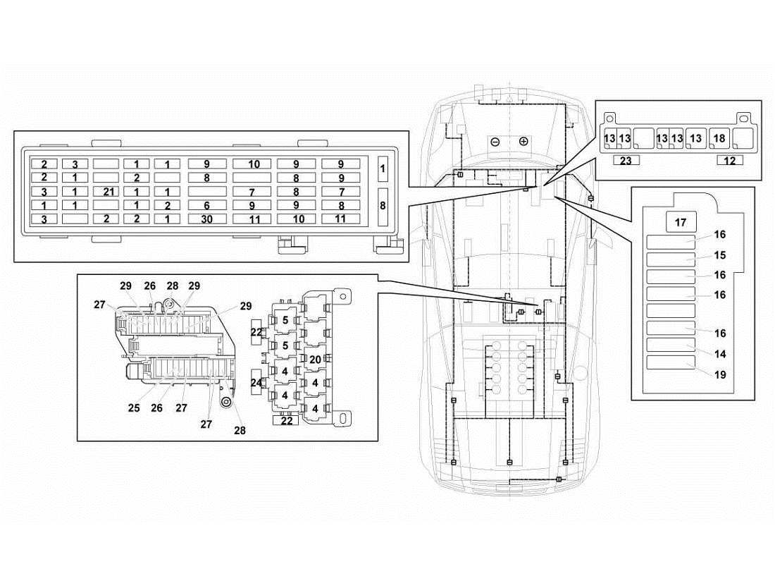 lamborghini gallardo lp570-4s perform teilediagramm des elektrischen systems