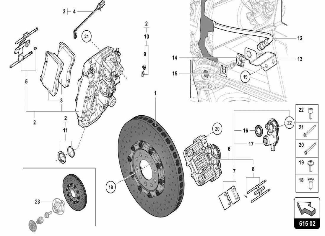 lamborghini centenario spider bremsscheibe teilediagramm