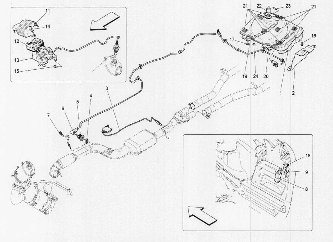 maserati qtp. v6 3.0 tds 275bhp 2017 adblue-system teilediagramm