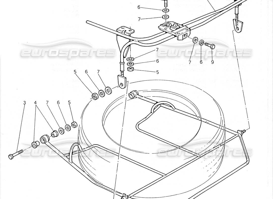 maserati 228 reserverad-hebevorrichtung teilediagramm