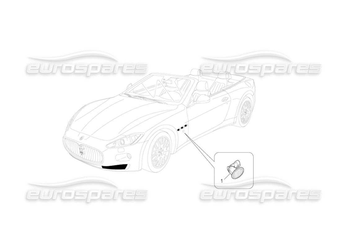 maserati grancabrio (2011) 4.7 seitenleuchtengruppen ersatzteildiagramm