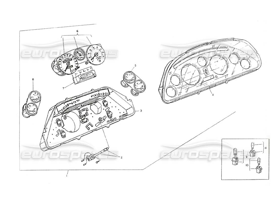 maserati shamal instrumentenbrett teilediagramm