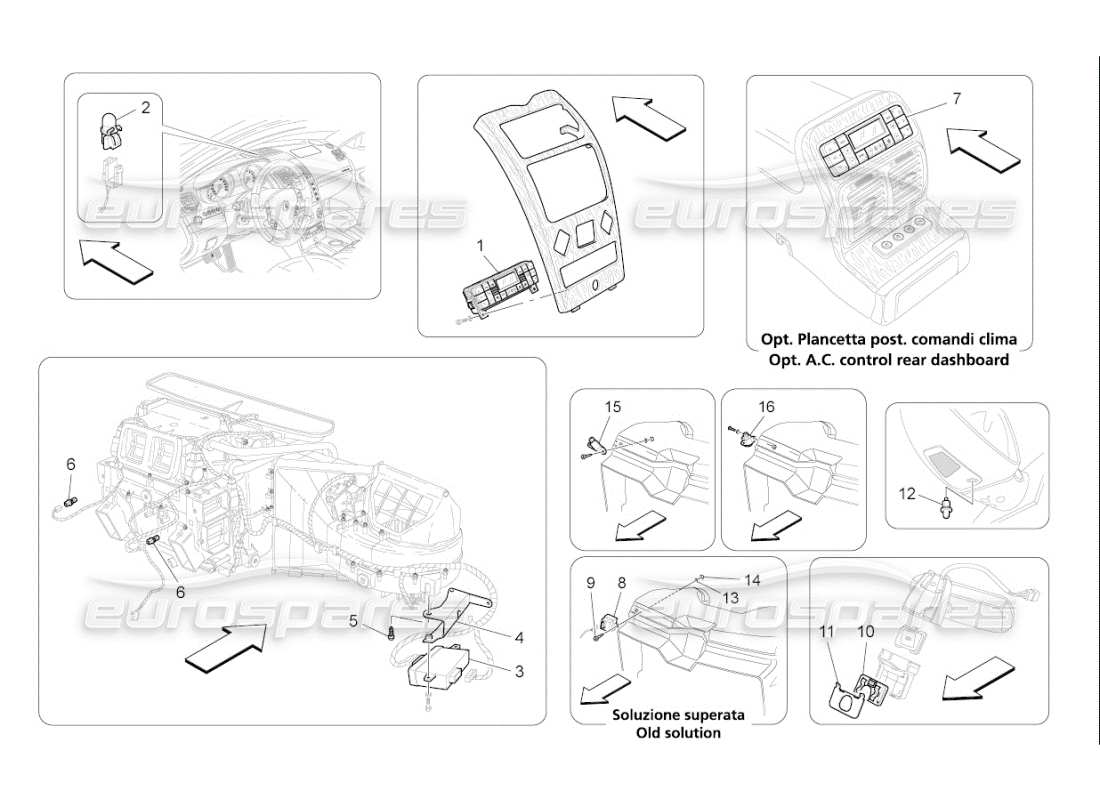 maserati qtp. (2008) 4.2 auto wechselstromeinheit: elektronische steuerung teilediagramm