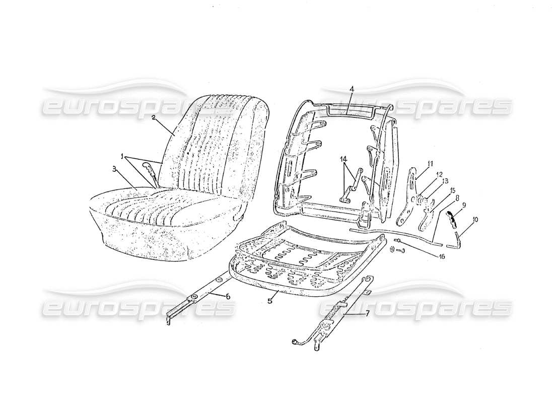 ferrari 275 (pininfarina coachwork) gruppo sedili - dvn 81 ersatzteildiagramm