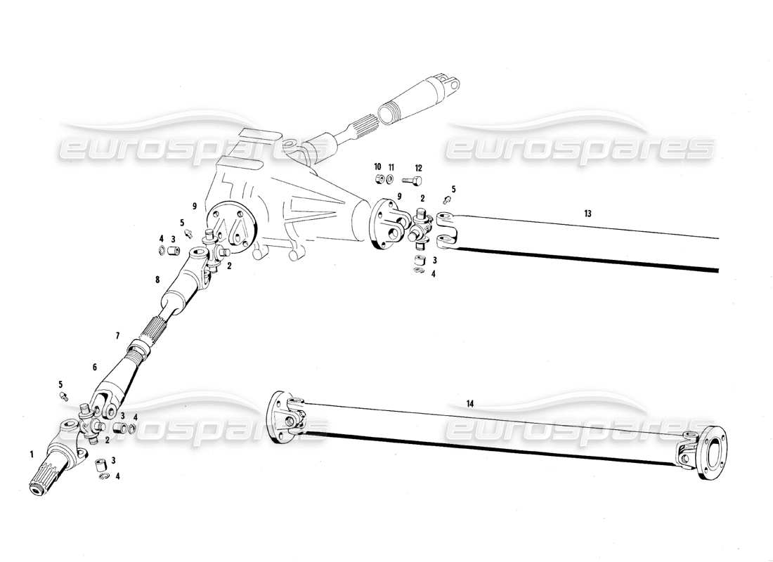 maserati qtp.v8 4.7 (s1 & s2) 1967 propellerwellen teilediagramm