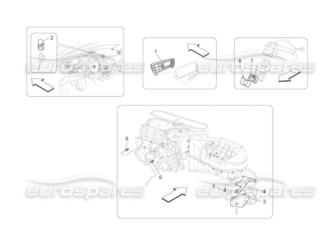 maserati grancabrio (2010) 4.7 a c-einheit: diagramm des elektronischen steuergerätteils