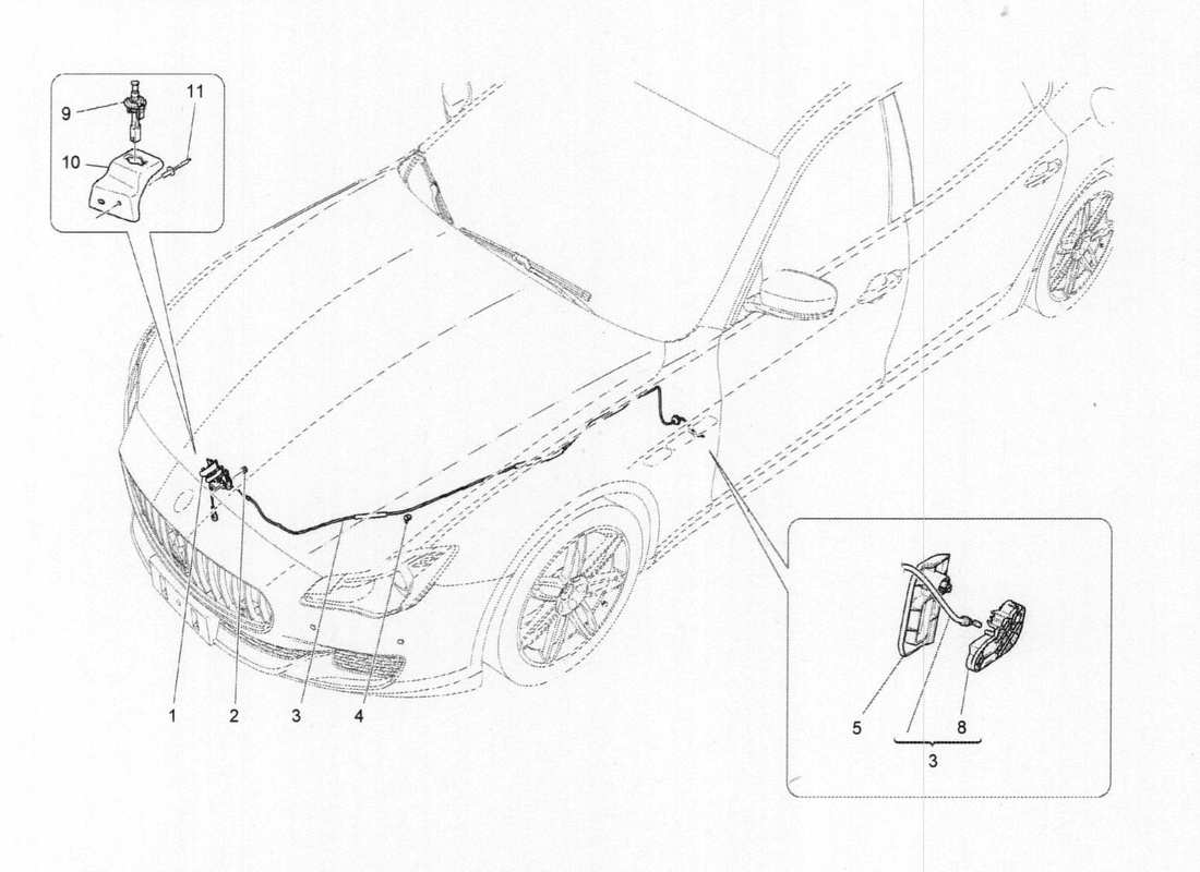 maserati qtp. v6 3.0 bt 410bhp 2015 steuerung zum öffnen des frontdeckels teilediagramm