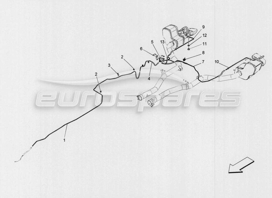 maserati qtp. v8 3.8 530bhp auto 2015 zusätzliches luftsystem teilediagramm