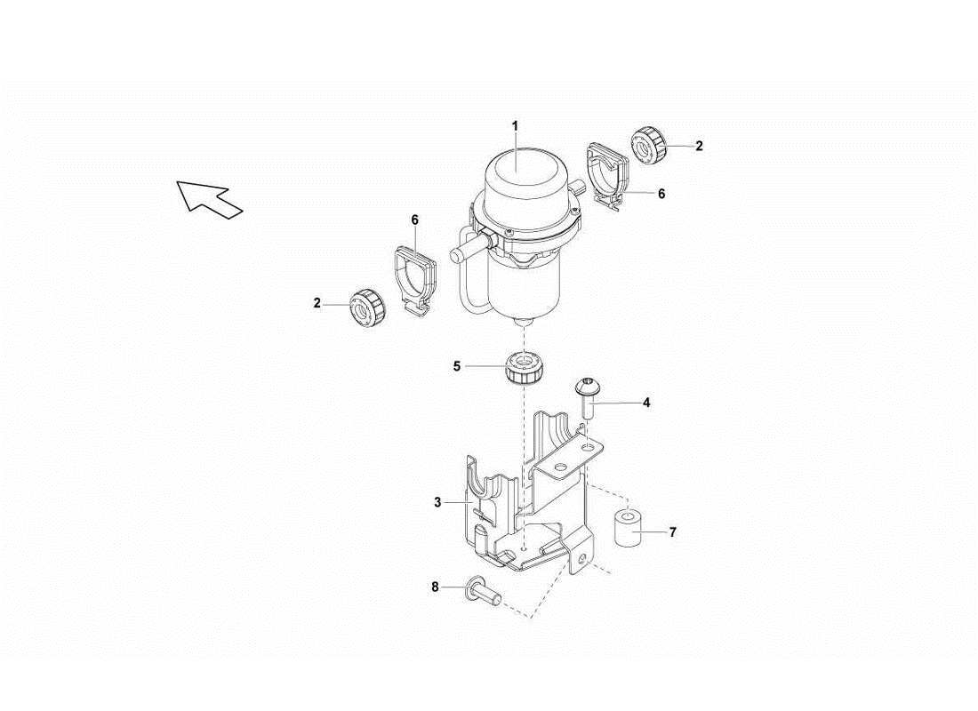 lamborghini gallardo lp570-4s perform teilediagramm der pumpe des elektrischen bremssystems