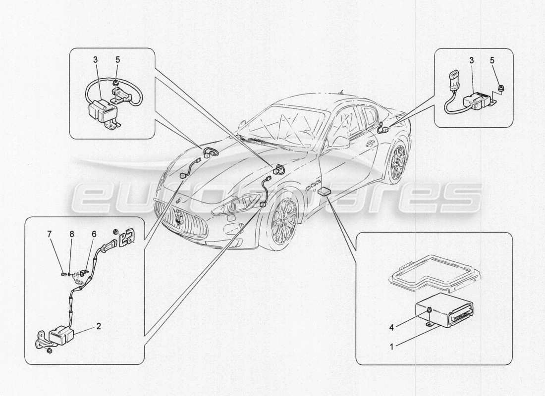 maserati granturismo special edition elektronische steuerung (federung) teilediagramm