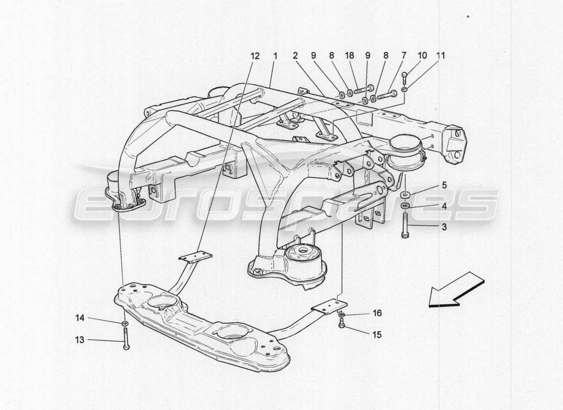 maserati granturismo special edition hinteres fahrgestell teilediagramm