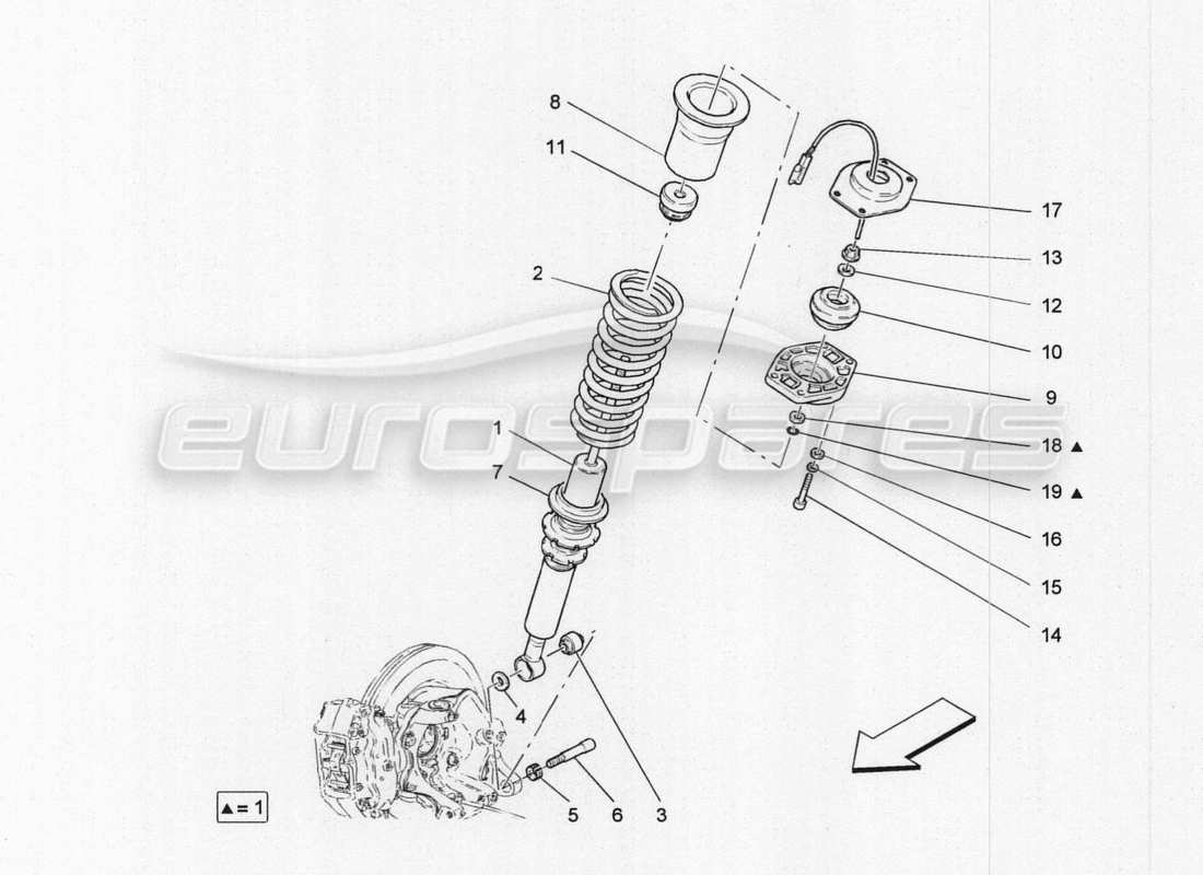 maserati granturismo special edition hintere stossdämpfergeräte teilediagramm