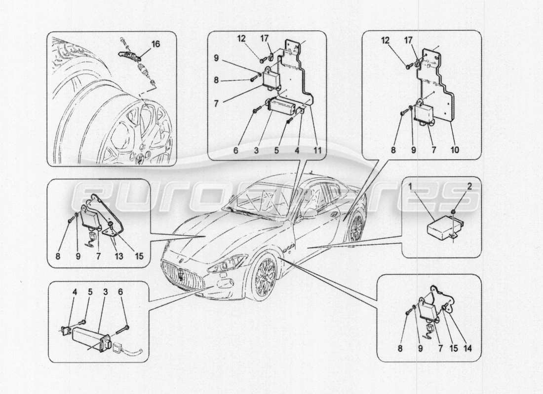 maserati granturismo special edition reifendrucküberwachungssystem teilediagramm