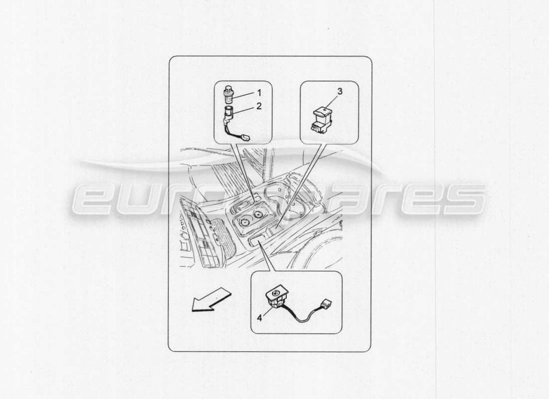 maserati granturismo special edition mittelkonsolengeräte ersatzteildiagramm