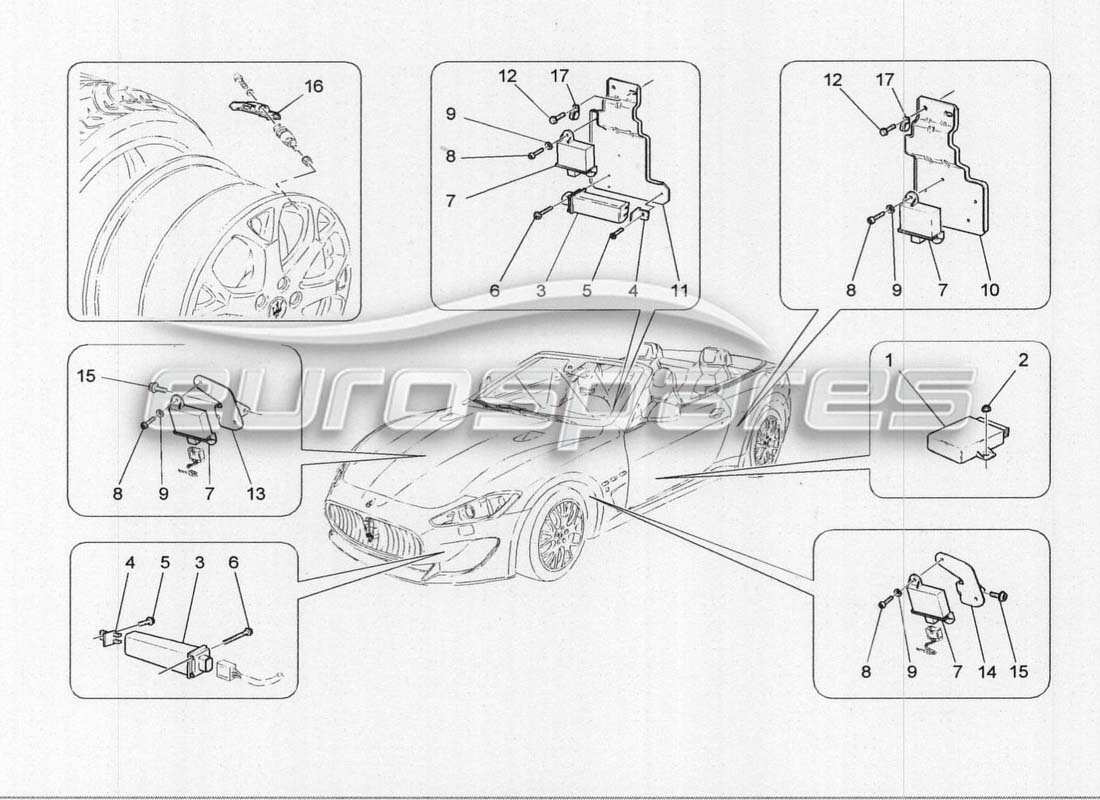 maserati grancabrio mc centenario pneumatisches druckkontrollsystem teilediagramm