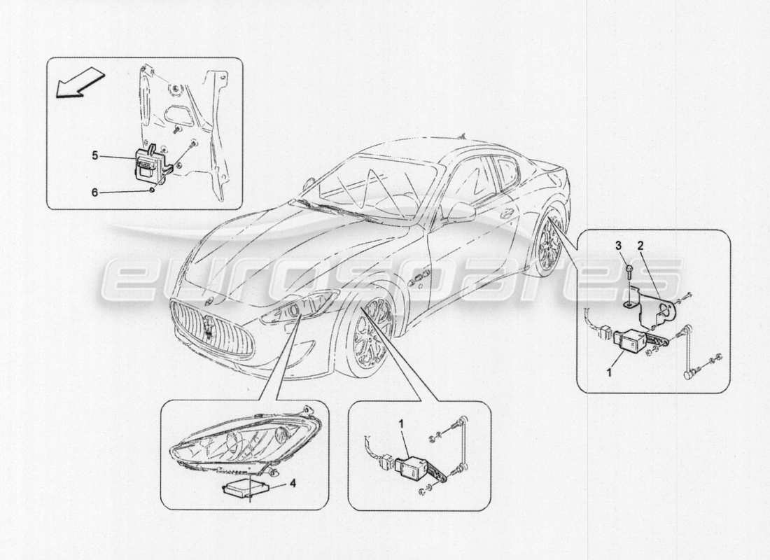 maserati granturismo special edition beleuchtungssystemsteuerung teilediagramm