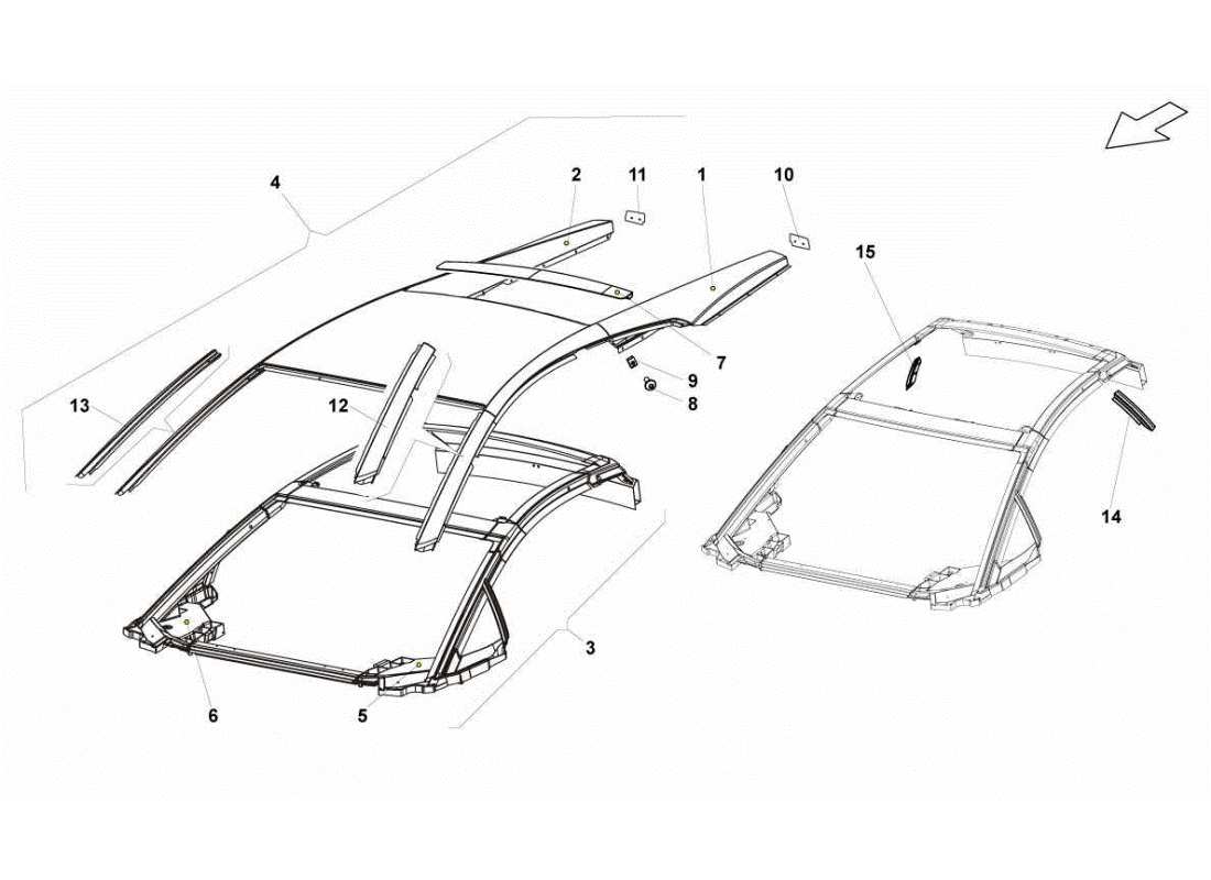 lamborghini gallardo sts ii sc dachplatte teilediagramm