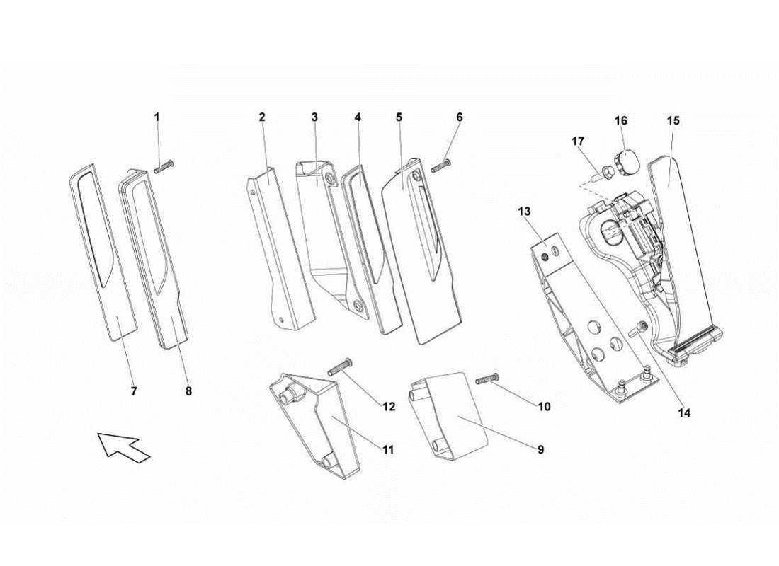 lamborghini gallardo lp570-4s perform gaspedal teilediagramm