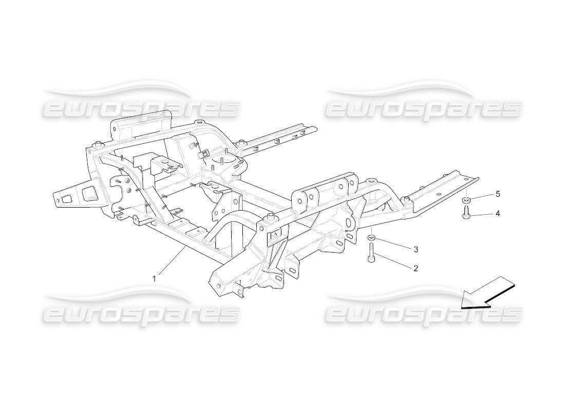 maserati qtp. (2011) 4.2 auto vorderes untergestell teilediagramm