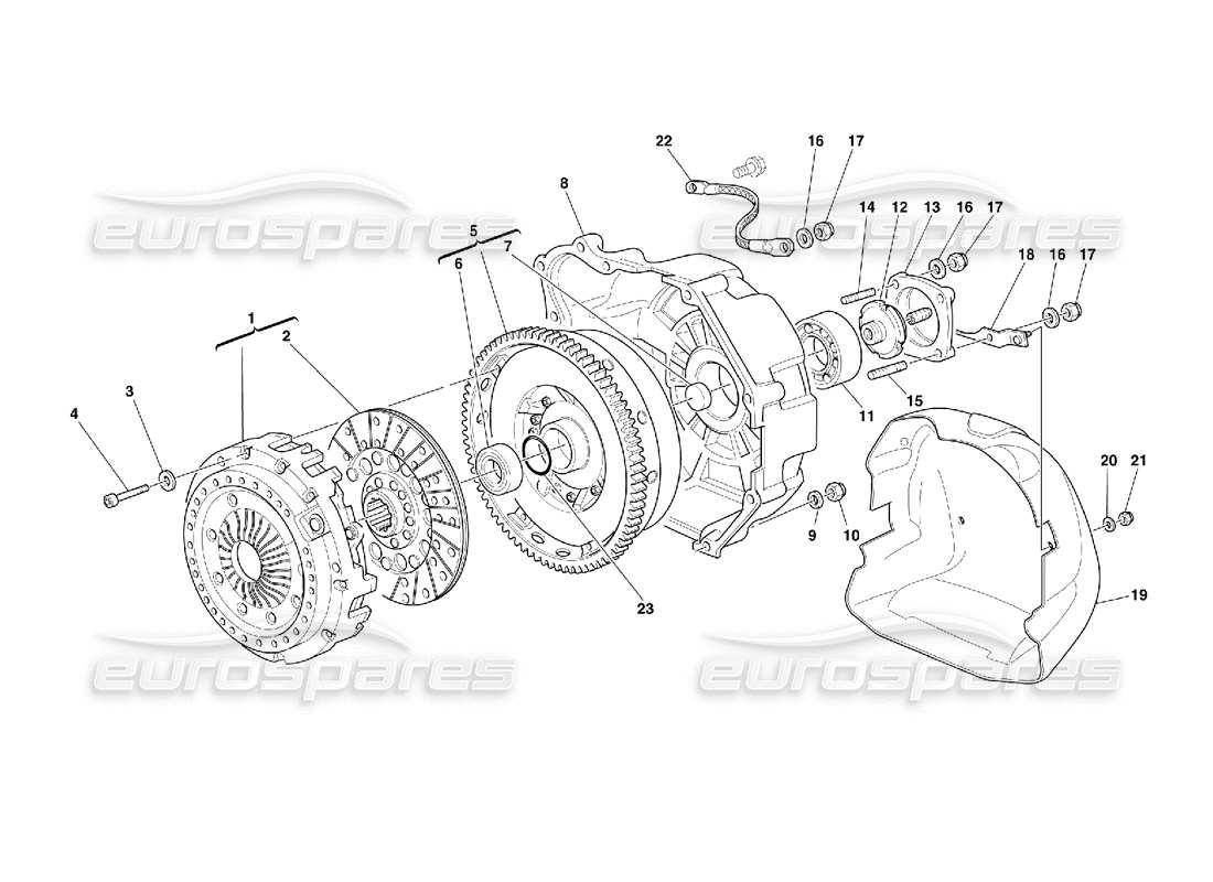 ferrari 355 (5.2 motronic) kupplung teilediagramm