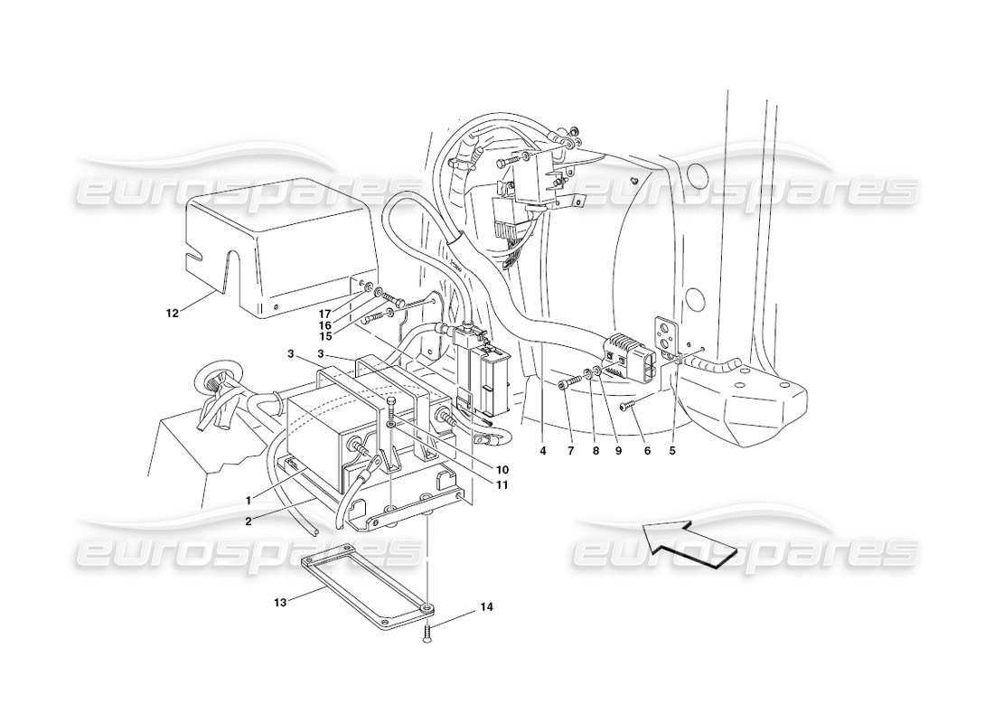 ferrari 430 challenge (2006) batterie teilediagramm