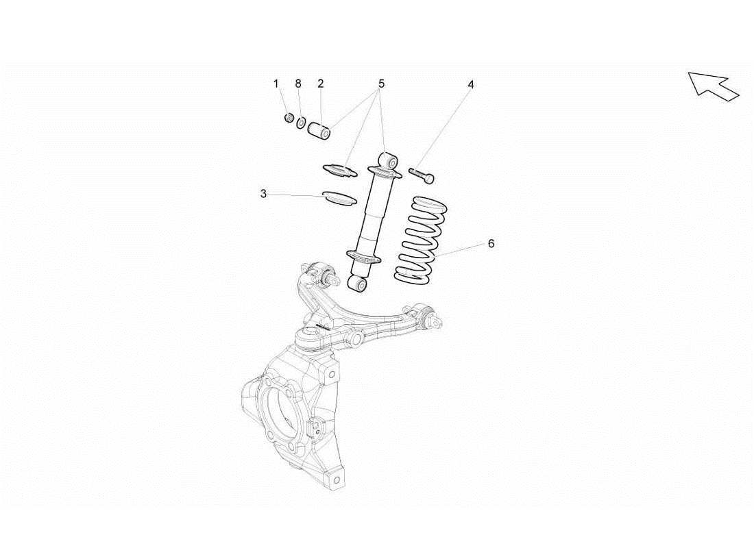 lamborghini gallardo lp570-4s perform vorderradaufhängung teilediagramm