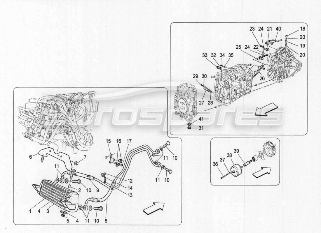 maserati granturismo special edition schmierung und getriebeölkühlung teilediagramm