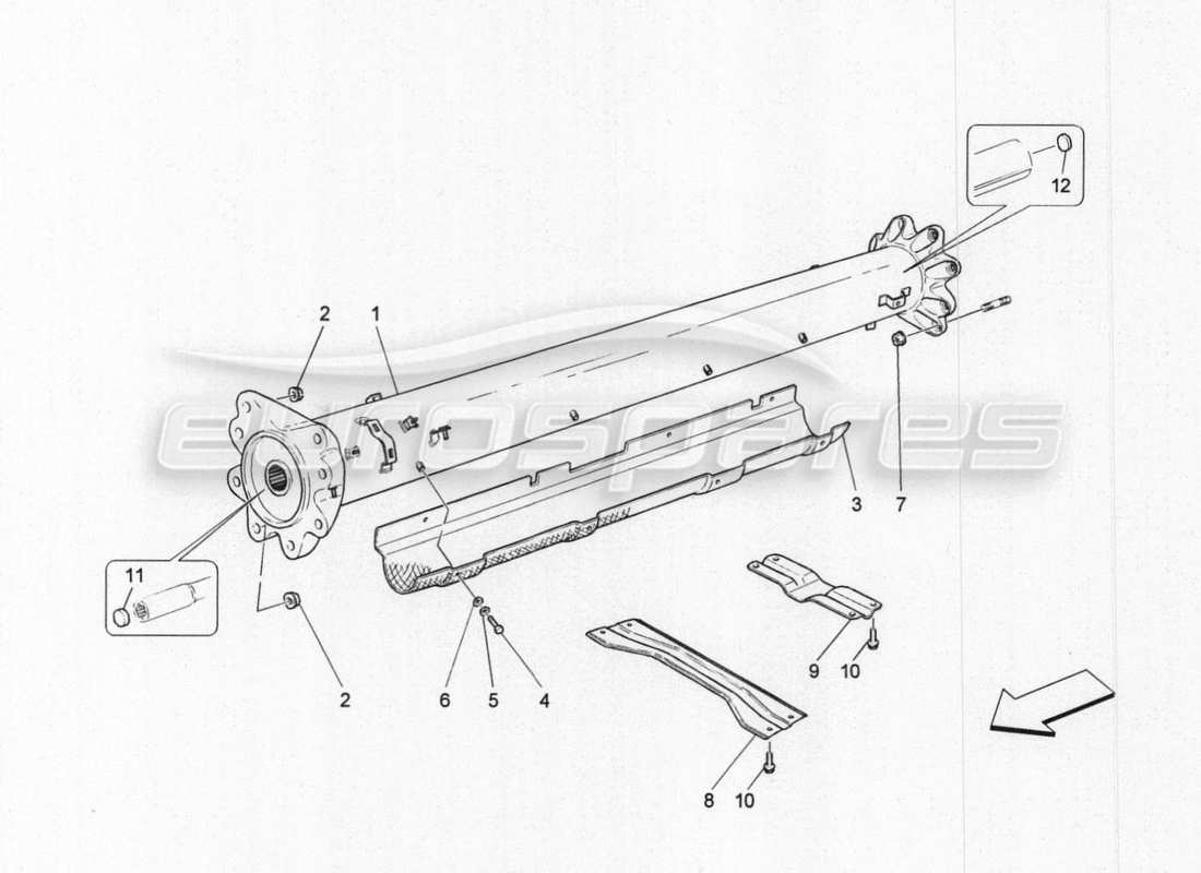 maserati granturismo special edition getrieberohr-ersatzteildiagramm