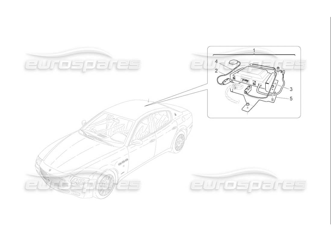 maserati qtp. (2009) 4.7 auto alarm- und wegfahrsperrensystem teilediagramm