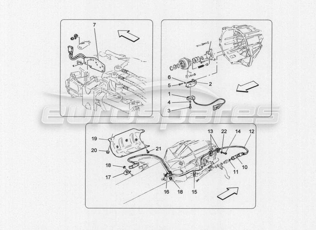 maserati granturismo special edition teilediagramm der elektronischen kupplungssteuerung