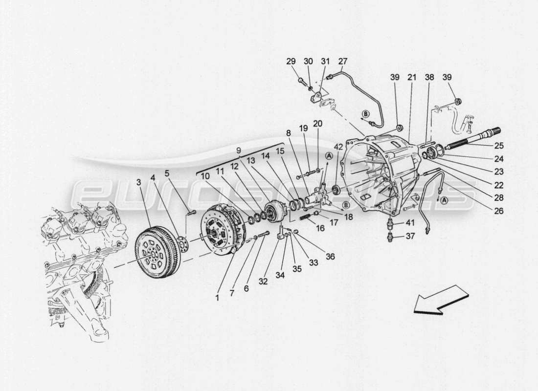 maserati granturismo special edition reibscheiben und gehäuse für getriebeteildiagramm