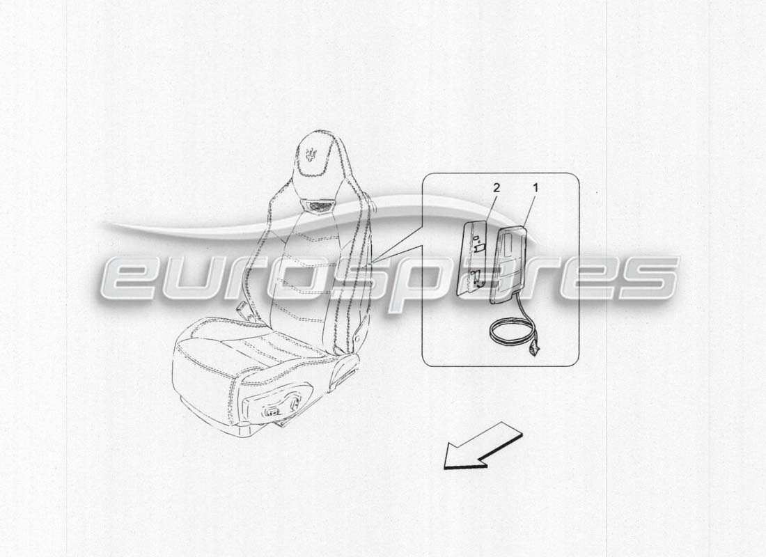 maserati grancabrio mc centenario teilediagramm für vorderes seitentaschensystem