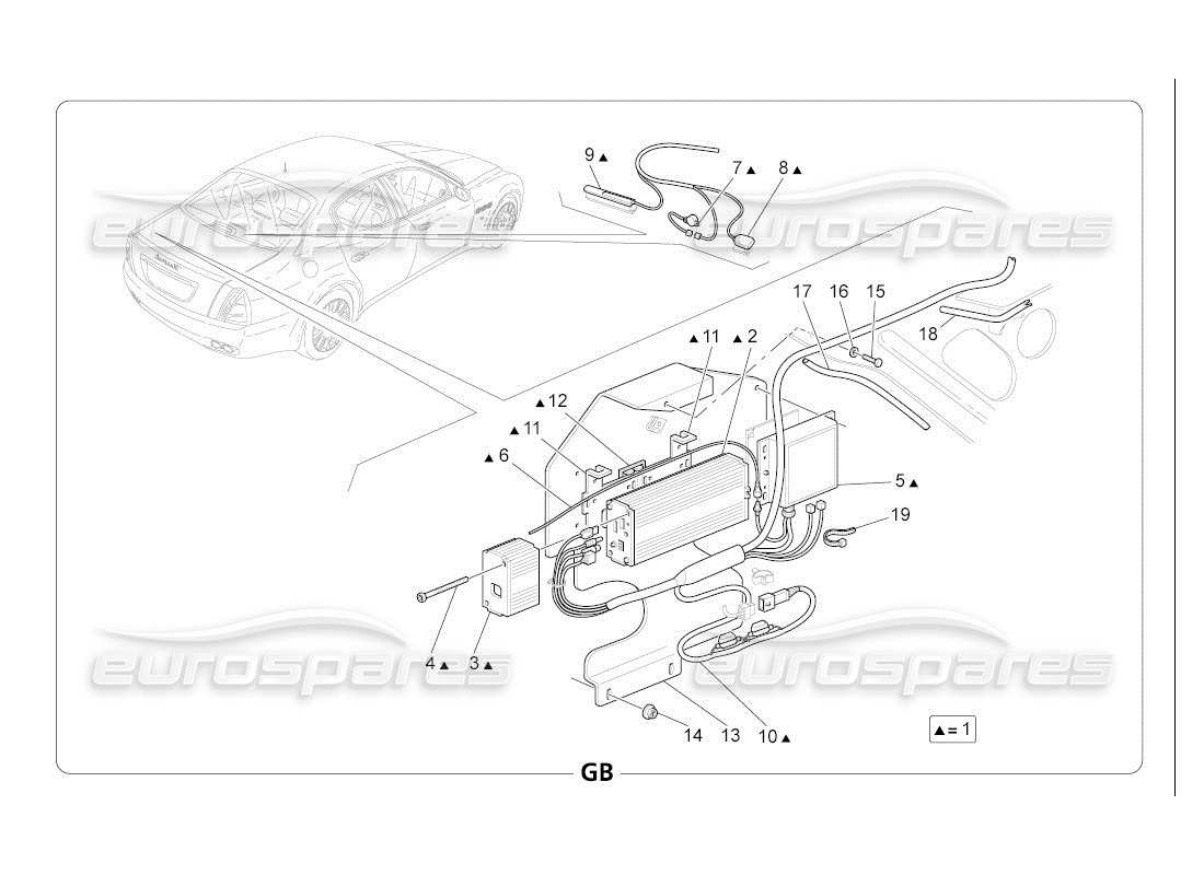 maserati qtp. (2007) 4.2 auto alarm- und wegfahrsperresystem teilediagramm