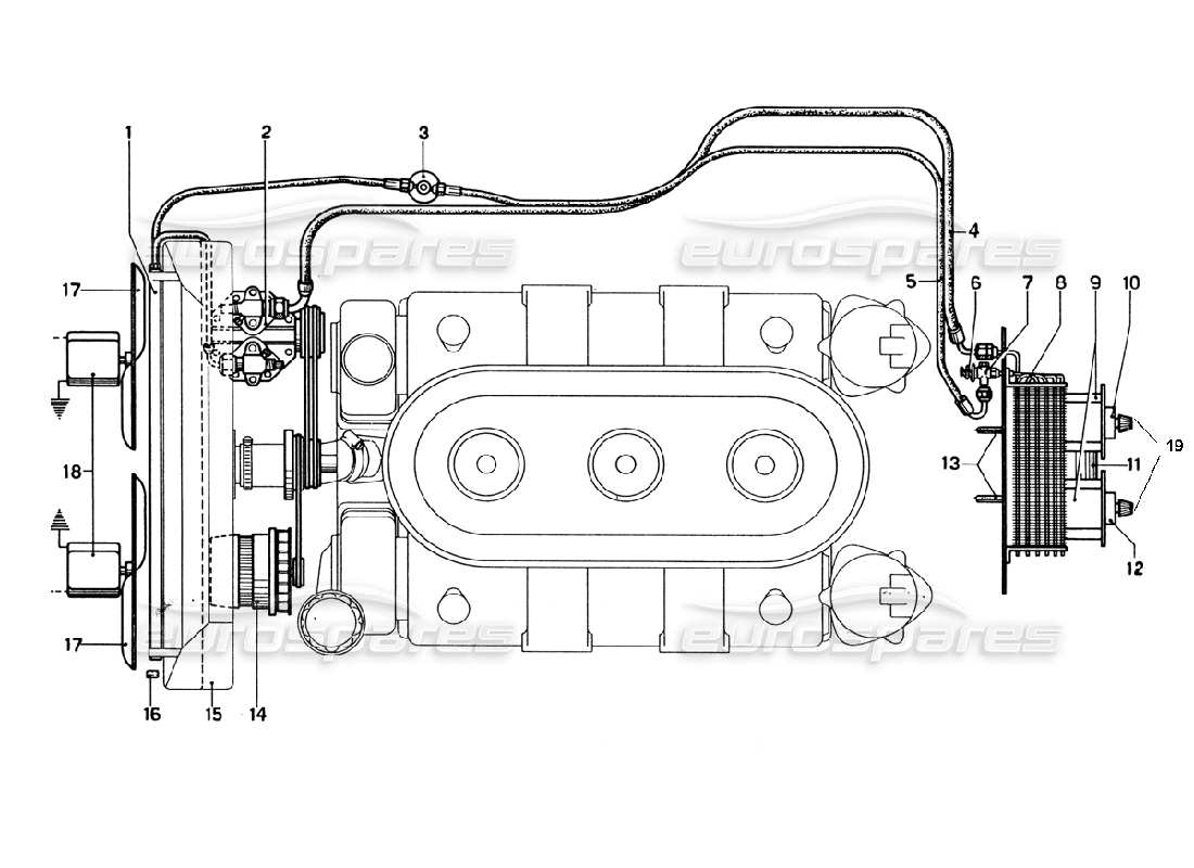 ferrari 330 gtc coupe klimaanlage - schematische darstellung der teile