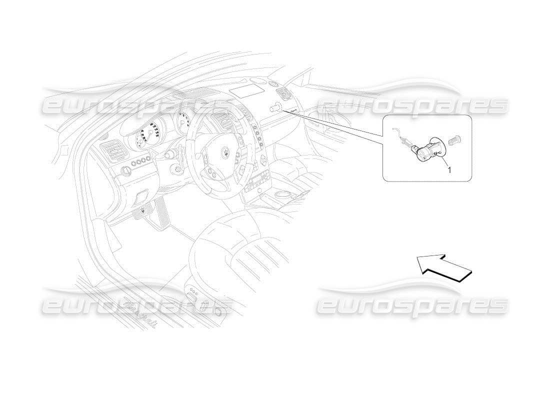 maserati qtp. (2011) 4.7 auto deaktivierung des beifahrer-airbag teilediagramm