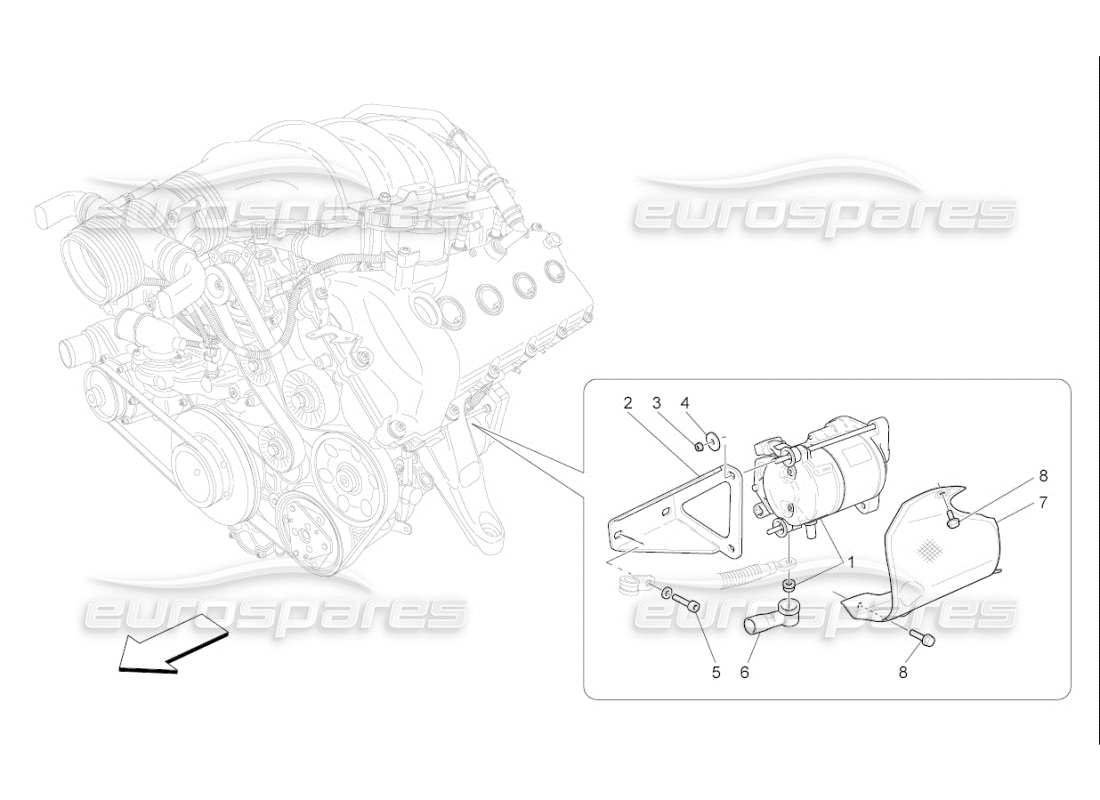 maserati qtp. (2009) 4.7 auto elektronische steuerung: motorzündung teilediagramm