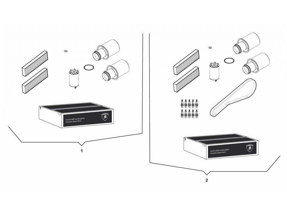 lamborghini gallardo lp560-4s update kit-service teilediagramm