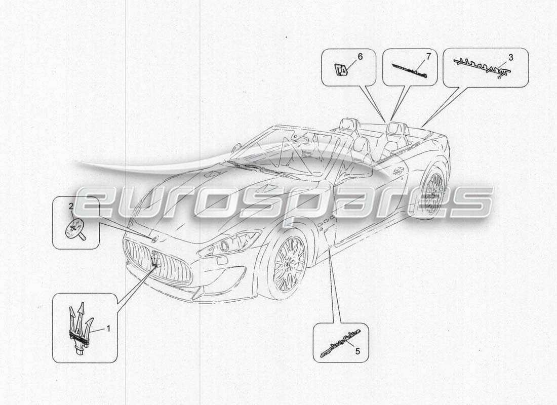 maserati grancabrio mc centenario beschneidet marken und symbole teilediagramm