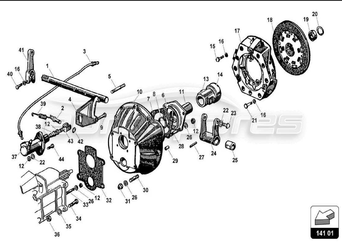 lamborghini 350 gt kupplung teilediagramm